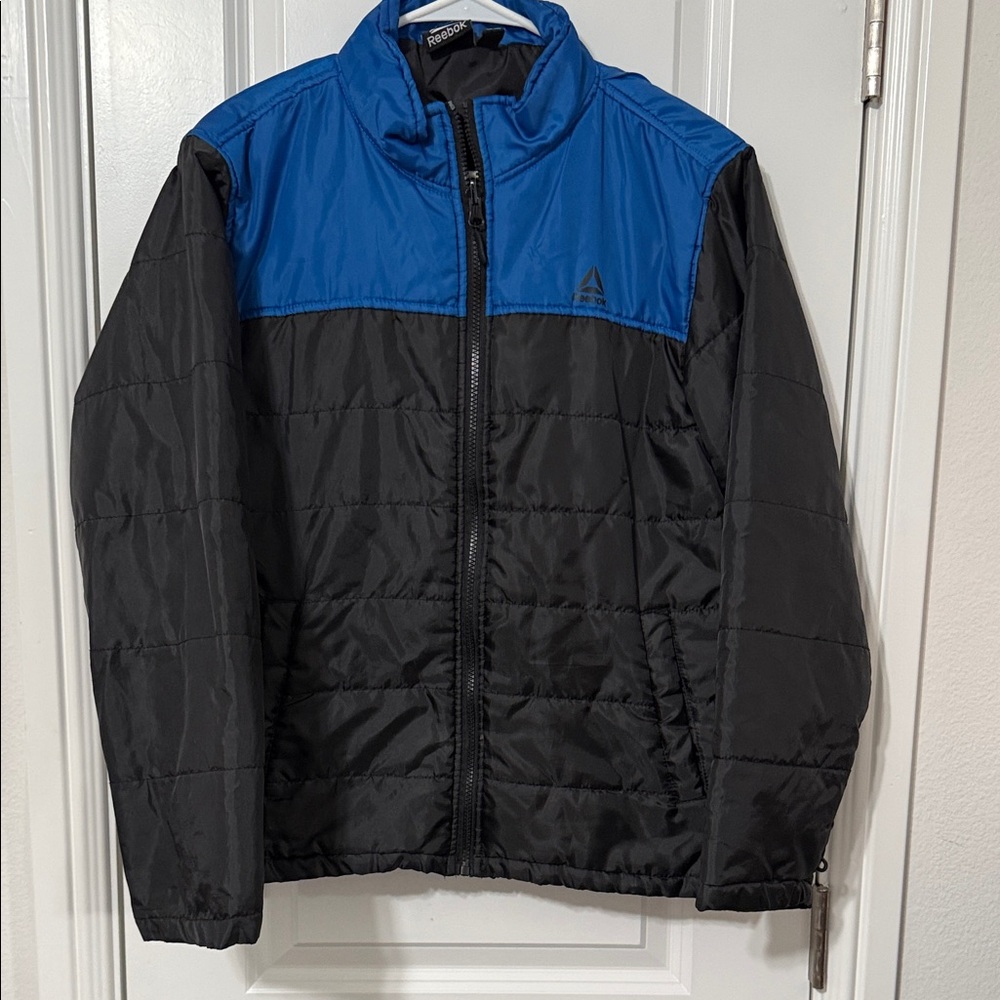 Reebok Kids Black and Blue Puffer Jacket